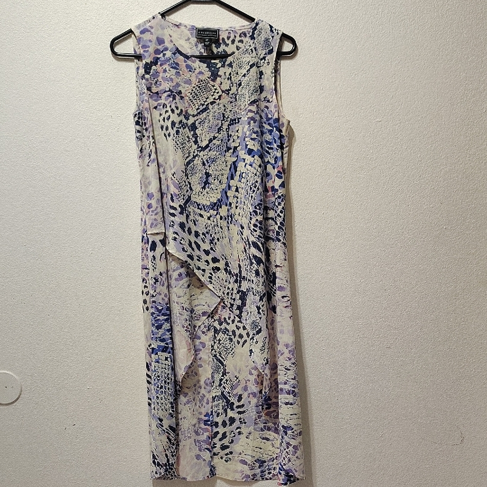 G by Giuliana Purple and Gray Asymmetrical Sundress